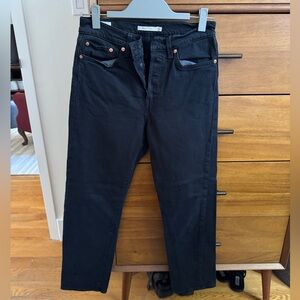 Levi's Women's Black Wedgie Straight Leg Jeans Size 27